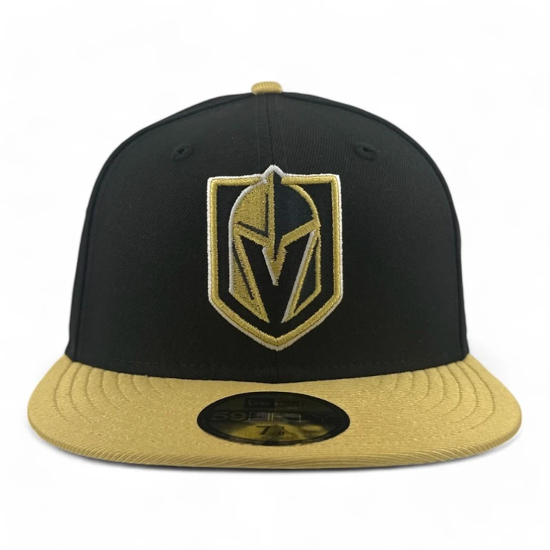 Vegas Golden Knights Black with Metallic Gold Brim Est. 2017 Patch Gray UV NHL New Era 59FIFTY Fitted Hat