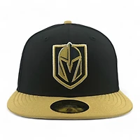Vegas Golden Knights Black with Metallic Gold Brim Est. 2017 Patch Gray UV NHL New Era 59FIFTY Fitted Hat