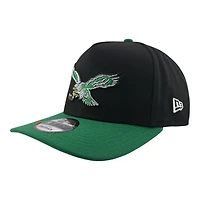 Philadelphia Eagles Black & Kelly Green 1933 Patch Gray UV New Era A-Frame Snapback Hat