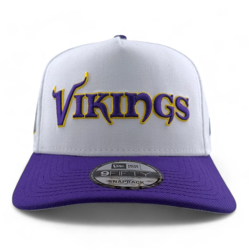 Minnesota Vikings White & Purple XLV 45th Anniversary Season Patch Gray UV New Era A-Frame Snapback Hat