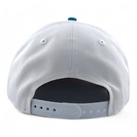 Miami Dolphins White & Teal Retro 25th Year Patch Orange UV New Era A-Frame Snapback Hat