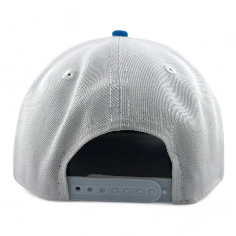 Los Angeles Chargers White & Light Blue 50th Anniversary Patch Gray UV New Era A-Frame Snapback Hat