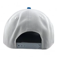 Los Angeles Chargers White & Light Blue 50th Anniversary Patch Gray UV New Era A-Frame Snapback Hat