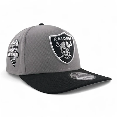 Las Vegas Raiders Gray & Black 2020 Inaugural Season Patch Gray UV New Era A-Frame Snapback Hat