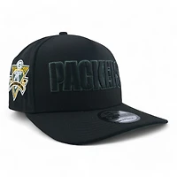 Green Bay Packers Black 75 Seasons Patch Dark Green UV New Era A-Frame Snapback Hat