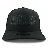 Green Bay Packers Black 75 Seasons Patch Dark Green UV New Era A-Frame Snapback Hat