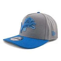 Detroit Lions Gray & Blue 60th Season Patch Gray UV New Era A-Frame Snapback Hat
