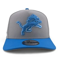 Detroit Lions Gray & Blue 60th Season Patch Gray UV New Era A-Frame Snapback Hat