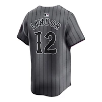 New York Mets Francisco Lindor Graphite City Connect Nike Limited Player Jersey
