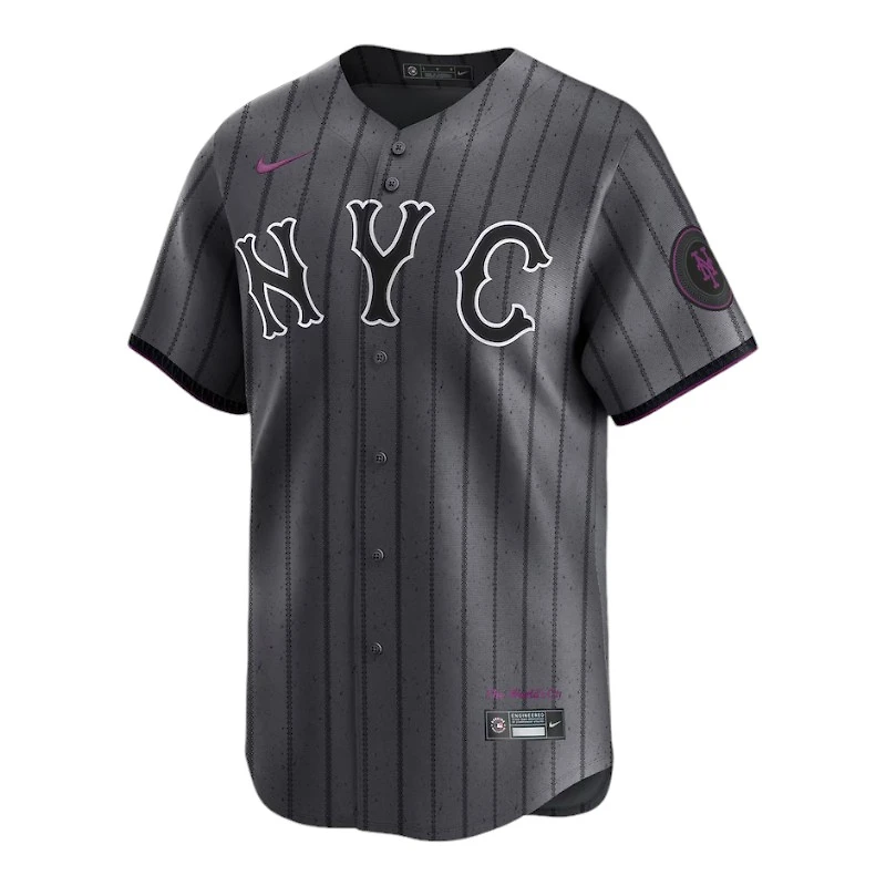 New York Mets Francisco Lindor Graphite City Connect Nike Limited Player Jersey