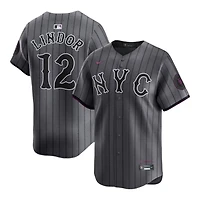 New York Mets Francisco Lindor Graphite City Connect Nike Limited Player Jersey