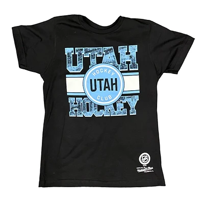 Youth Utah Hockey Club Black Mitchell & Ness Center Ice Shirt
