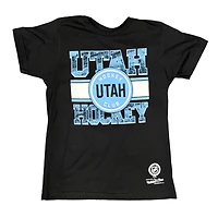 Youth Utah Hockey Club Black Mitchell & Ness Center Ice Shirt