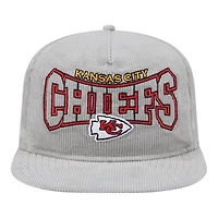 Kansas City Chiefs Gray Corduroy Golfer New Era Adjustable Snapback Hat