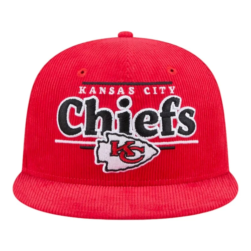 Kansas City Chiefs Red Corduroy Throwback New Era 9FIFTY Snapback Hat