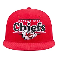 Kansas City Chiefs Red Corduroy Throwback New Era 9FIFTY Snapback Hat