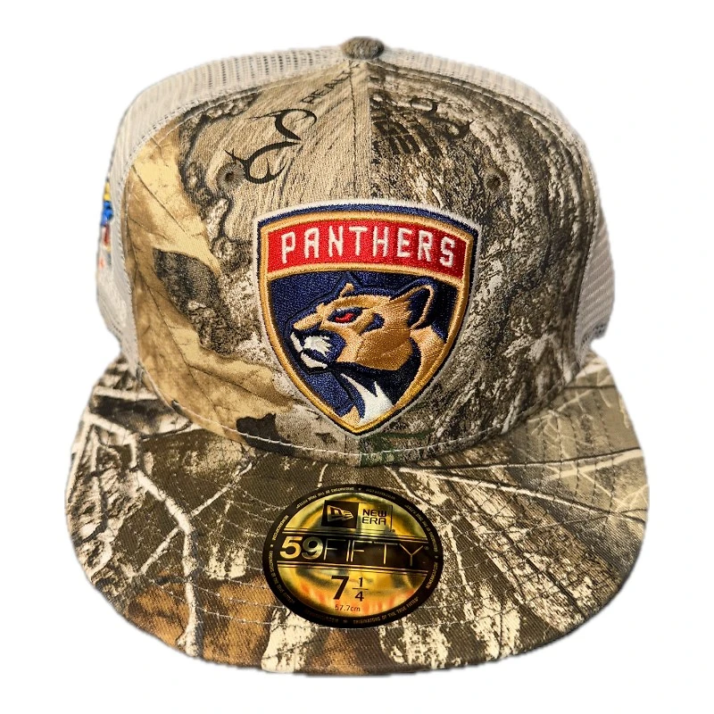 Florida Panthers Realtree Trucker 2003 ASG Patch Kelly Green UV New Era 59FIFTY Fitted Hat
