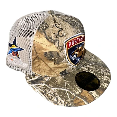 Florida Panthers Realtree Trucker 2003 ASG Patch Kelly Green UV New Era 59FIFTY Fitted Hat