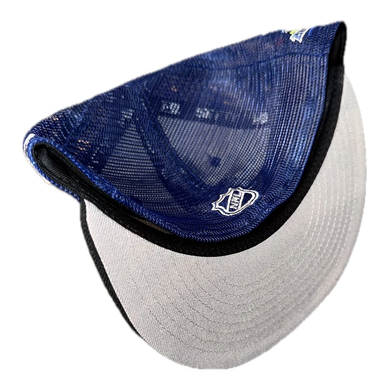 Tampa Bay Lightning Royal Blue and Black Trucker 1999 ASG Patch Gray UV New Era 59FIFTY Fitted Hat