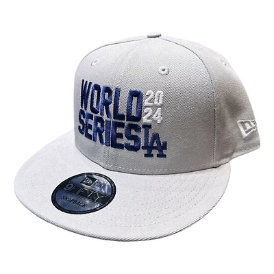 Los Angeles Dodgers Light Gray 2024 World Series New Era 9FIFTY Snapback Hat