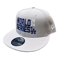 Los Angeles Dodgers Light Gray 2024 World Series New Era 9FIFTY Snapback Hat