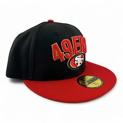 San Francisco 49ers Black and Red Two Tone Gray UV New Era 59FIFTY Fitted Hat