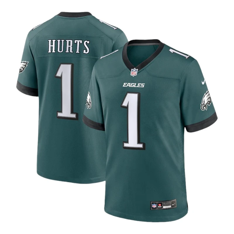 Philadelphia Eagles Jalen Hurts Midnight Green Nike Team Game Jersey