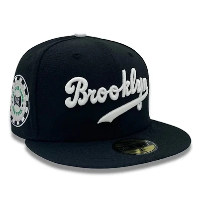 Brooklyn Dodgers Black and White Script 1942 ASG Patch Gray UV New Era 59FIFTY Fitted Hat