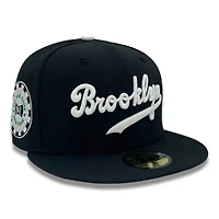 Brooklyn Dodgers Black and White Script 1942 ASG Patch Gray UV New Era 59FIFTY Fitted Hat