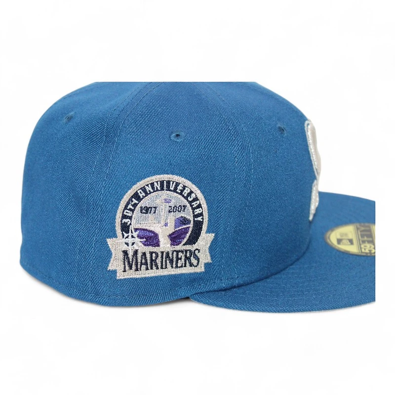 Seattle Mariners Royal Blue "DPM Stock Pack" 30th Anniversary Side Patch Gray UV New Era 59Fifty Fitted Hat