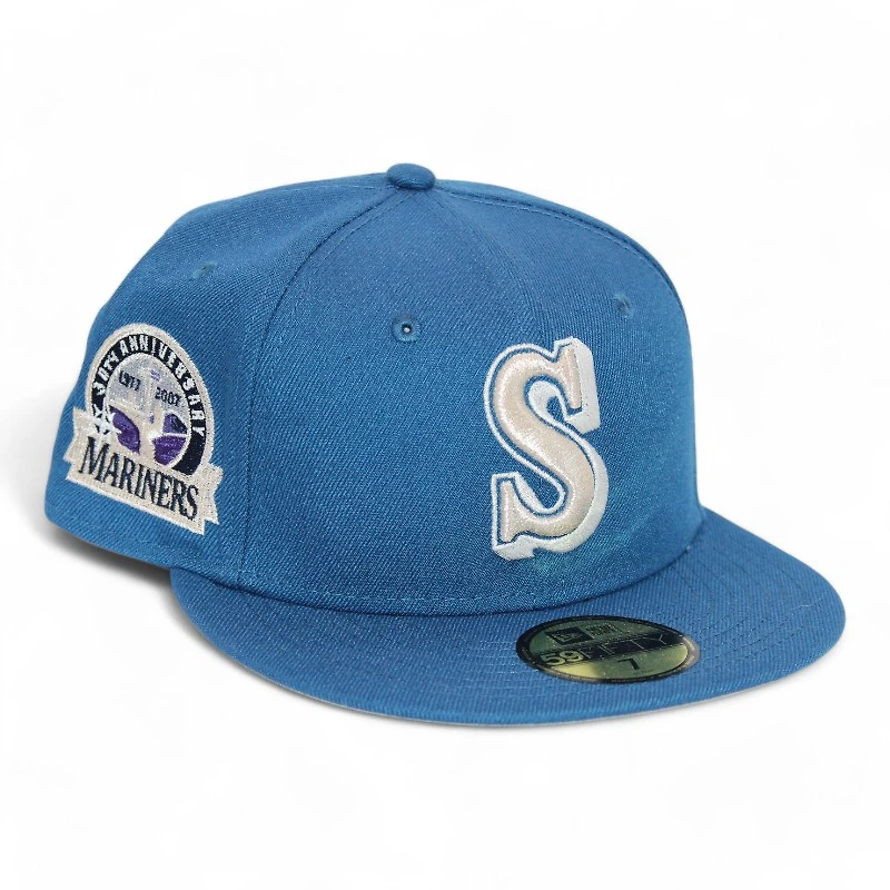 Seattle Mariners Royal Blue "DPM Stock Pack" 30th Anniversary Side Patch Gray UV New Era 59Fifty Fitted Hat