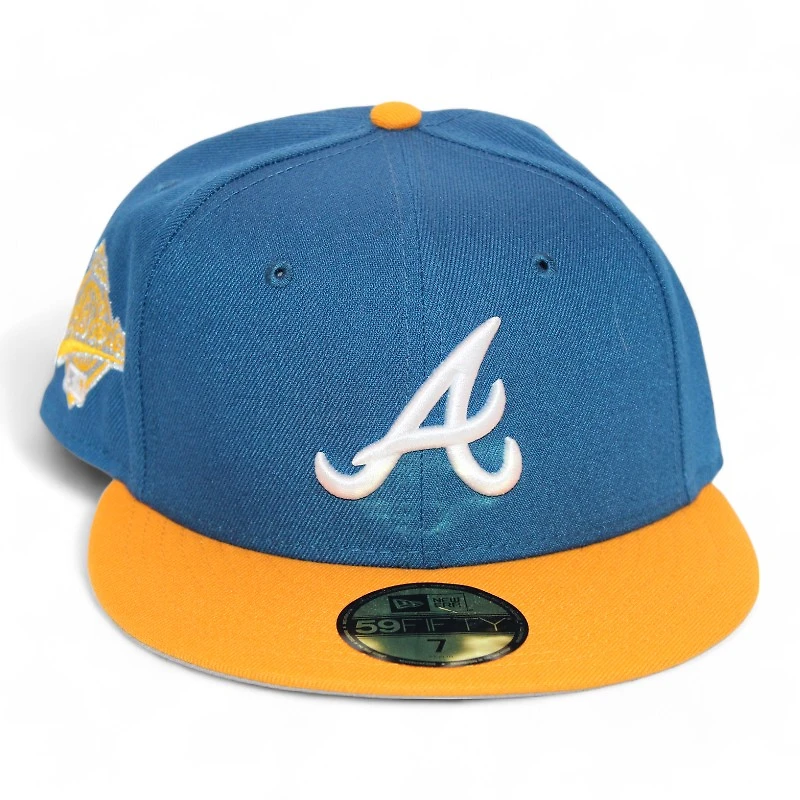 Atlanta Braves Royal Blue and Yellow "DPM Stock Pack" 1996 World Series Side Patch Gray UV New Era 59Fifty Fitted Hat
