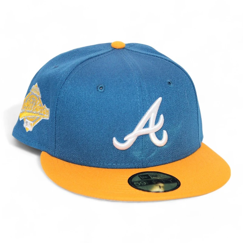 Atlanta Braves Royal Blue and Yellow "DPM Stock Pack" 1996 World Series Side Patch Gray UV New Era 59Fifty Fitted Hat