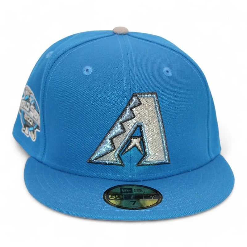 Arizona Diamondbacks Blue "DPM Stock Pack" 2001 World Series Side Patch Gray UV New Era 59Fifty Fitted Hat