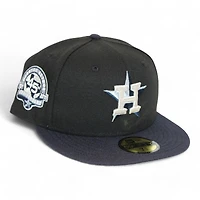 Houston Astros Black "Gat Pack" 45th Anniversary Side Patch Gray UV New Era 59Fifty Fitted Hat