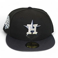 Houston Astros Black "Gat Pack" 45th Anniversary Side Patch Gray UV New Era 59Fifty Fitted Hat