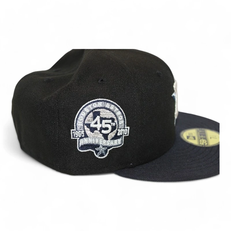 Houston Astros Black "Gat Pack" 45th Anniversary Side Patch Gray UV New Era 59Fifty Fitted Hat