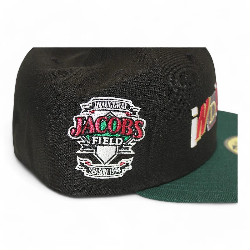 Cleveland Indians Black and Green "Kat Pack" Inaugural Season Patch Gray UV New Era 59Fifty Fitted Hat