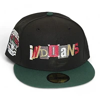 Cleveland Indians Black and Green "Kat Pack" Inaugural Season Patch Gray UV New Era 59Fifty Fitted Hat