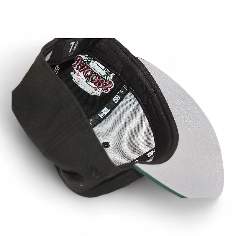 Cleveland Indians Black and Green "Kat Pack" Inaugural Season Patch Gray UV New Era 59Fifty Fitted Hat