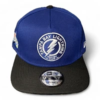 Tampa Bay Lightening Royal Blue and Black 1999 ASG Patch Gray UV New Era A-Frame Snapback Hat