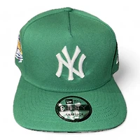 New York Yankees Green 1999 WS Patch Gray UV New Era A-Frame Snapback Hat