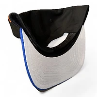 New York Knicks Black and Royal Blue 46th Patch Gray UV New Era A-Frame Snapback Hat