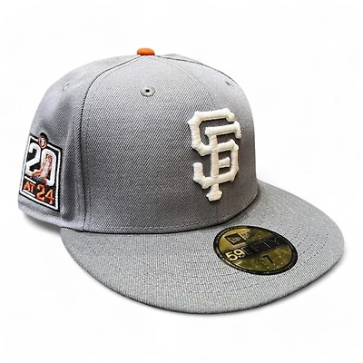 San Francisco Giants Light Gray and Black "Say Hey Kid Collection" 20 at 24 Patch Green UV New Era 59FIFTY Fitted Hat