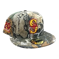Seattle Mariners Realtree 20th Anniversary Patch Vegas Gold UV New Era 59FIFTY Fitted Hat