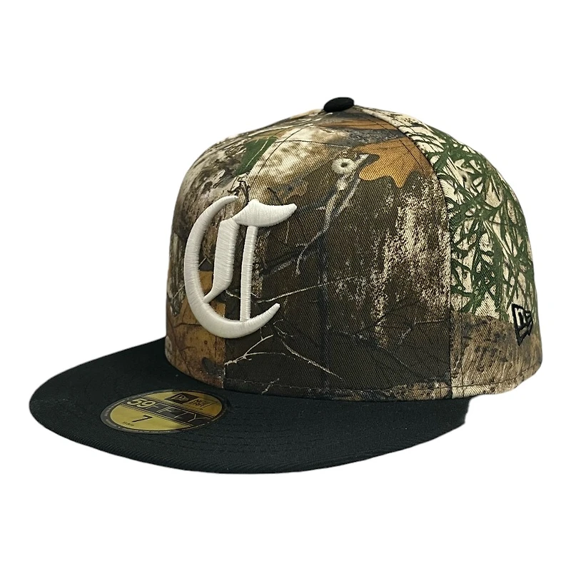 Cincinnati Reds Realtree and Black Final Season Patch Gray UV New Era 59FIFTY Fitted Hat