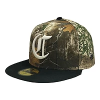 Cincinnati Reds Realtree and Black Final Season Patch Gray UV New Era 59FIFTY Fitted Hat