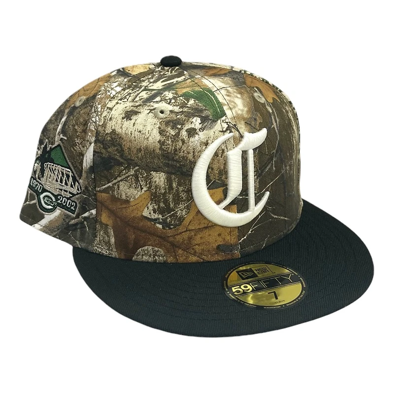 Cincinnati Reds Realtree and Black Final Season Patch Gray UV New Era 59FIFTY Fitted Hat