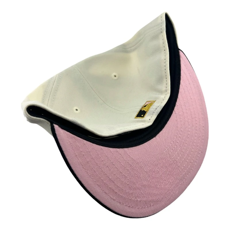 Brooklyn Dodgers Chrome and Black Ebbets Field Patch Pink UV New Era 59FIFTY Fitted Hat