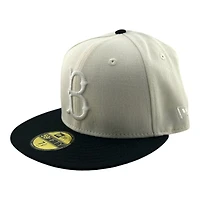 Brooklyn Dodgers Chrome and Black Ebbets Field Patch Pink UV New Era 59FIFTY Fitted Hat